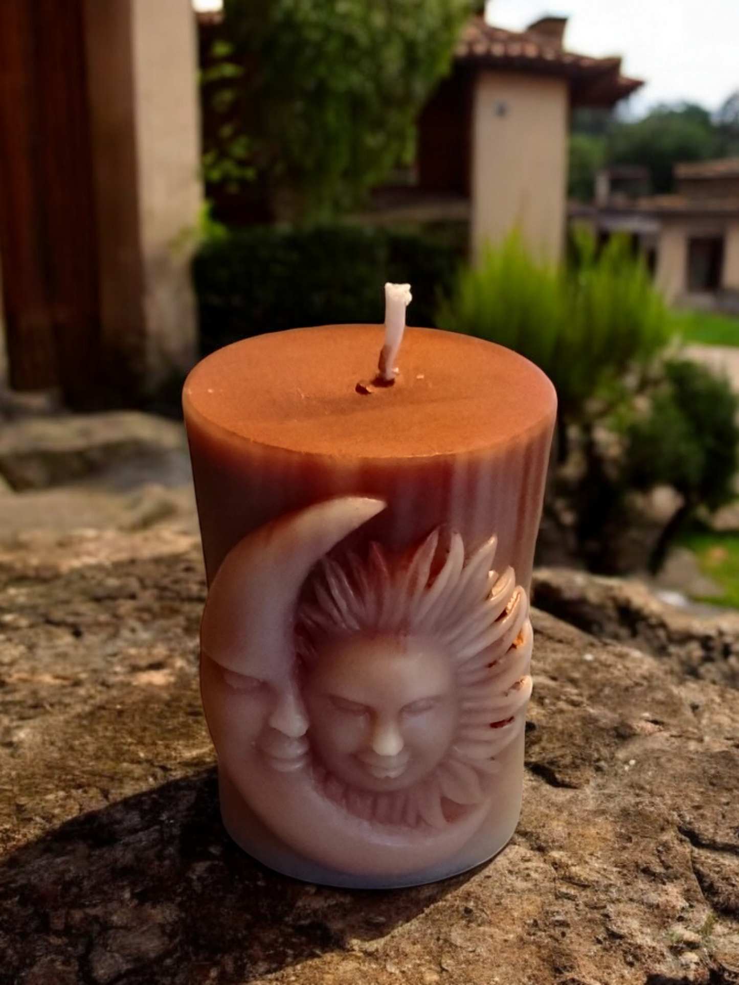 Sun and Moon small pillar candle