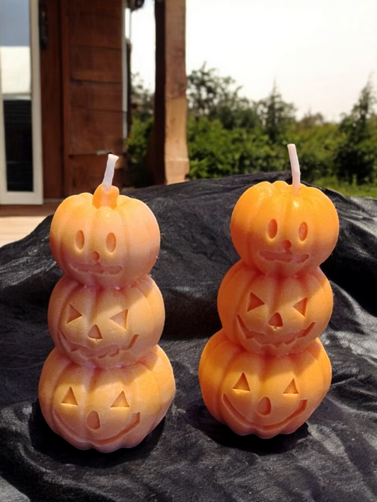 Jack o lantern pillar candle